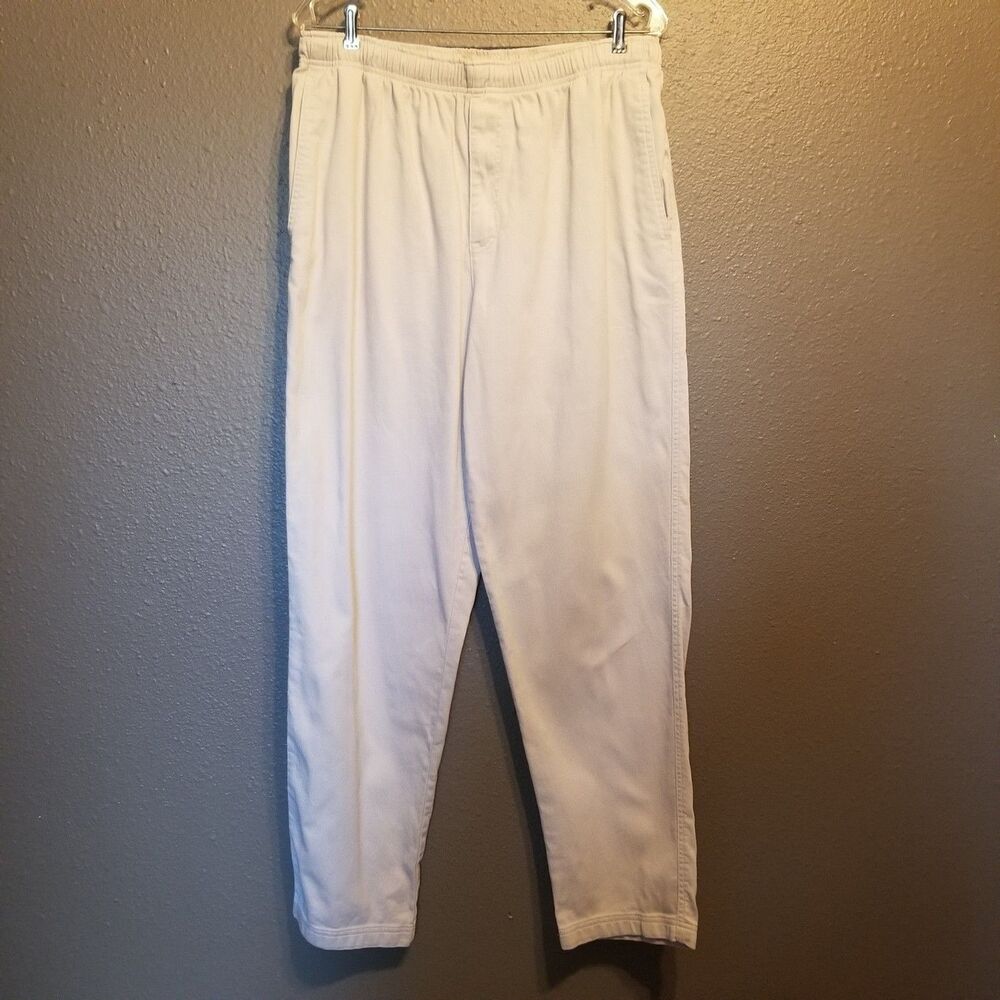 Territory Ahead L Pants Corduroy Beige Elastic Waist Straight Leg Gorpcore Basic